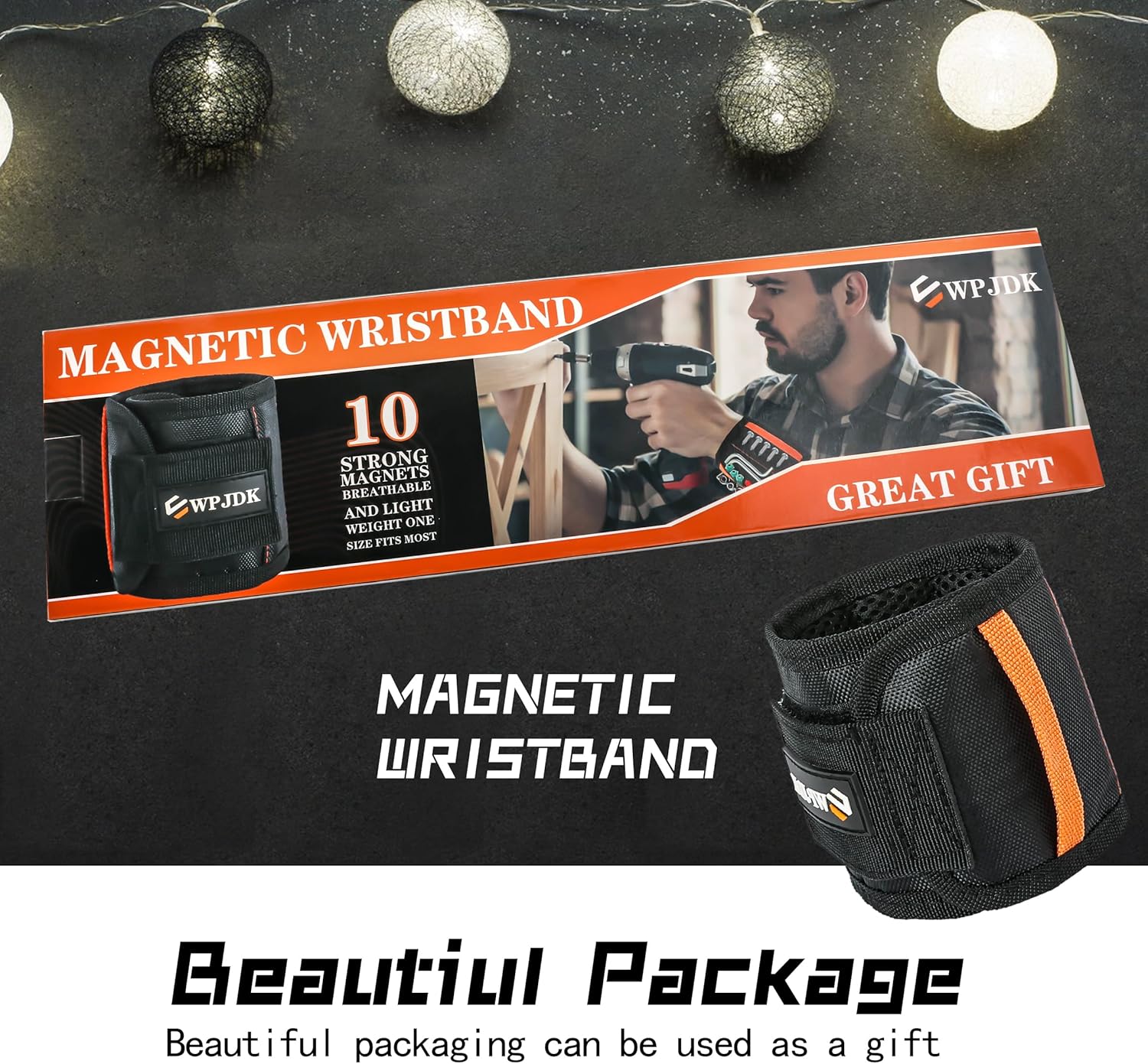 Magnetic Wristband for Holding Tools, Screws, Drill Bits, Nails... Gifts for Men, Women, Kids. Father'S Day Gift Christmas Gifts for Dad, Mom, Kids / Birthday Gifts / Gadget Gifts for Husband, Wife, Kids, Significant Other